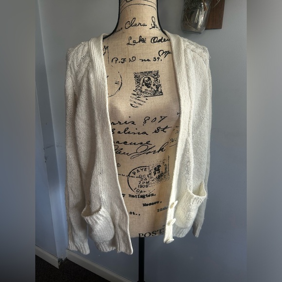 Essex Junction vintage cable knit cardigan grandma  cottagecore prairie pioneer - Picture 2 of 9